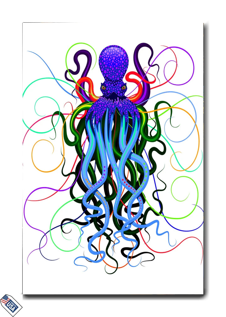 Vivid Abstract Octopus - Modern Wall Art Masterpiece