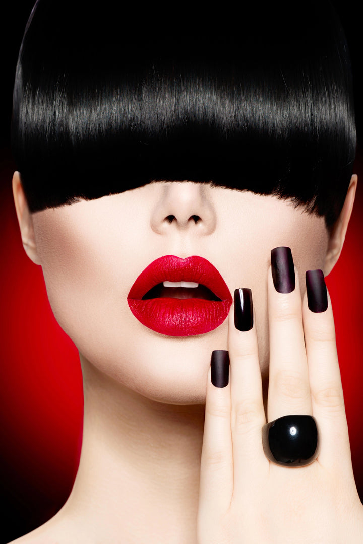 Mystique in Red - Bold and Minimalist Portrait