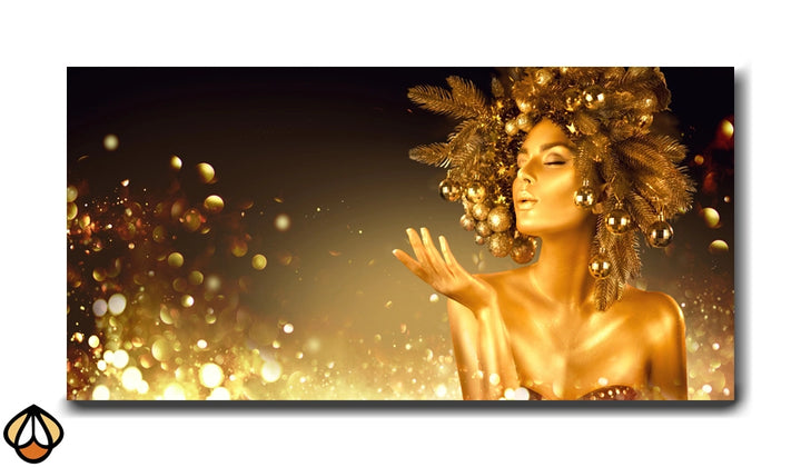 Golden Reverie - Festive Glow Portrait