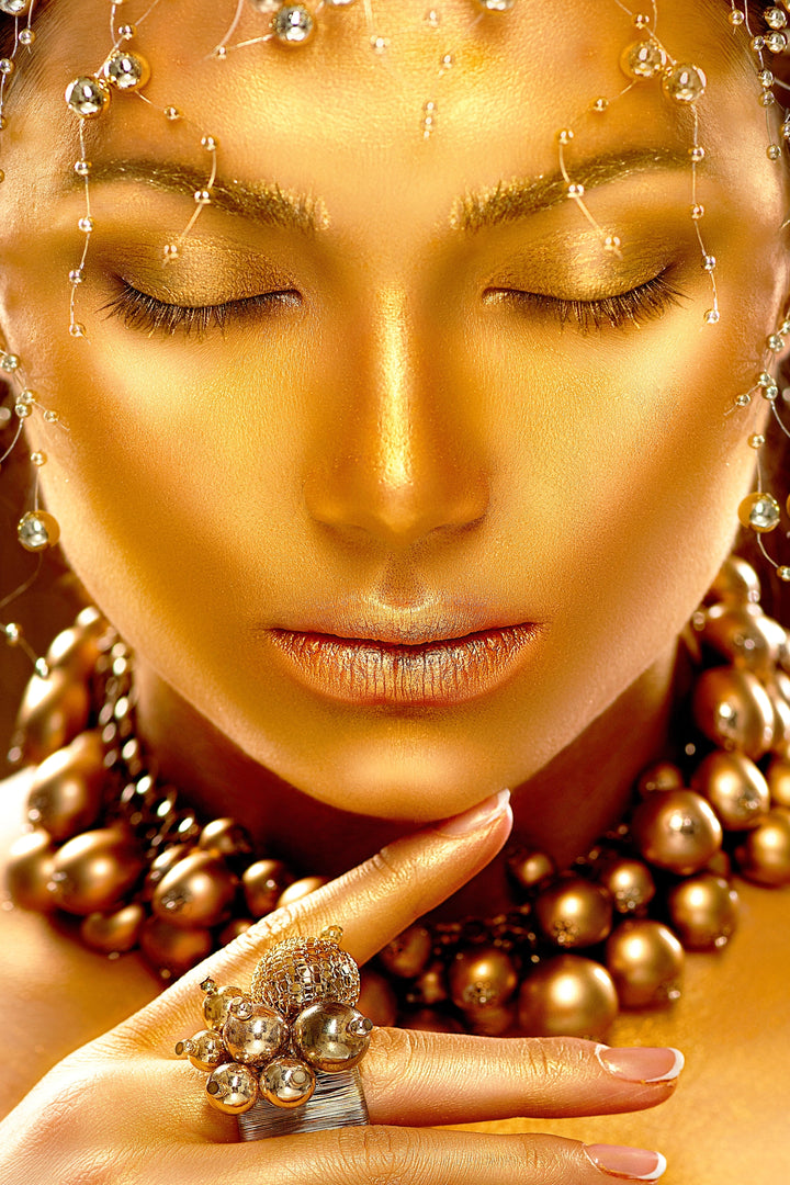 Golden Serenity - A Portrait of Radiant Peace
