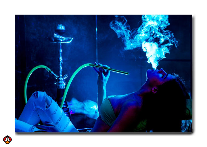 Luminous Exhale - Neon Hookah Bliss