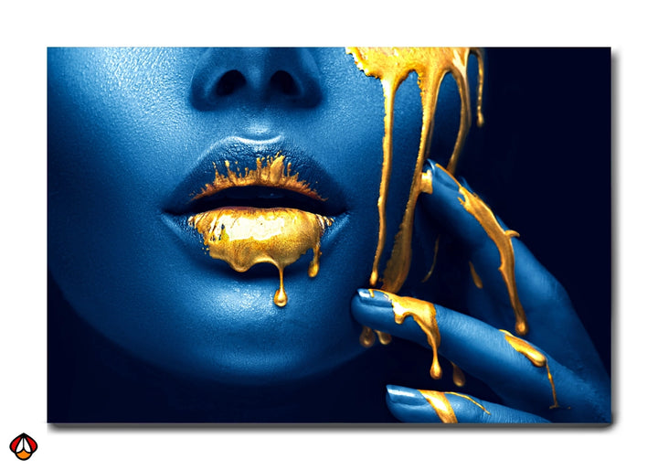 Golden Drops on Sapphire