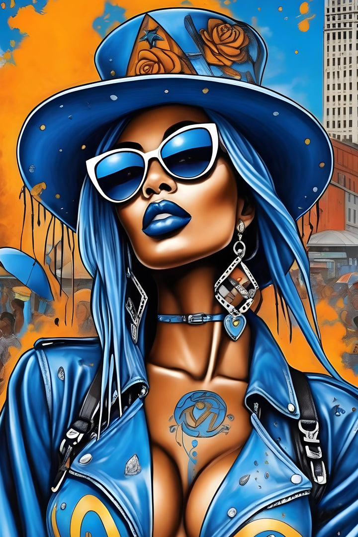 Bold in Blue - Street Style Portrait