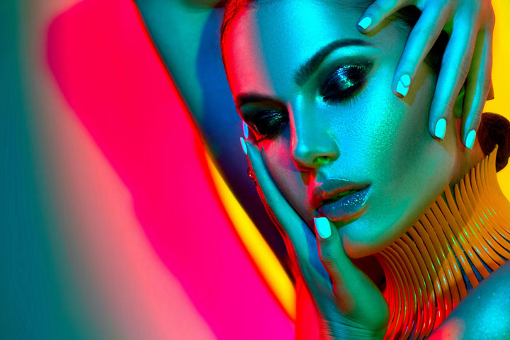 Neon Allure - Contemporary Glow Portrait