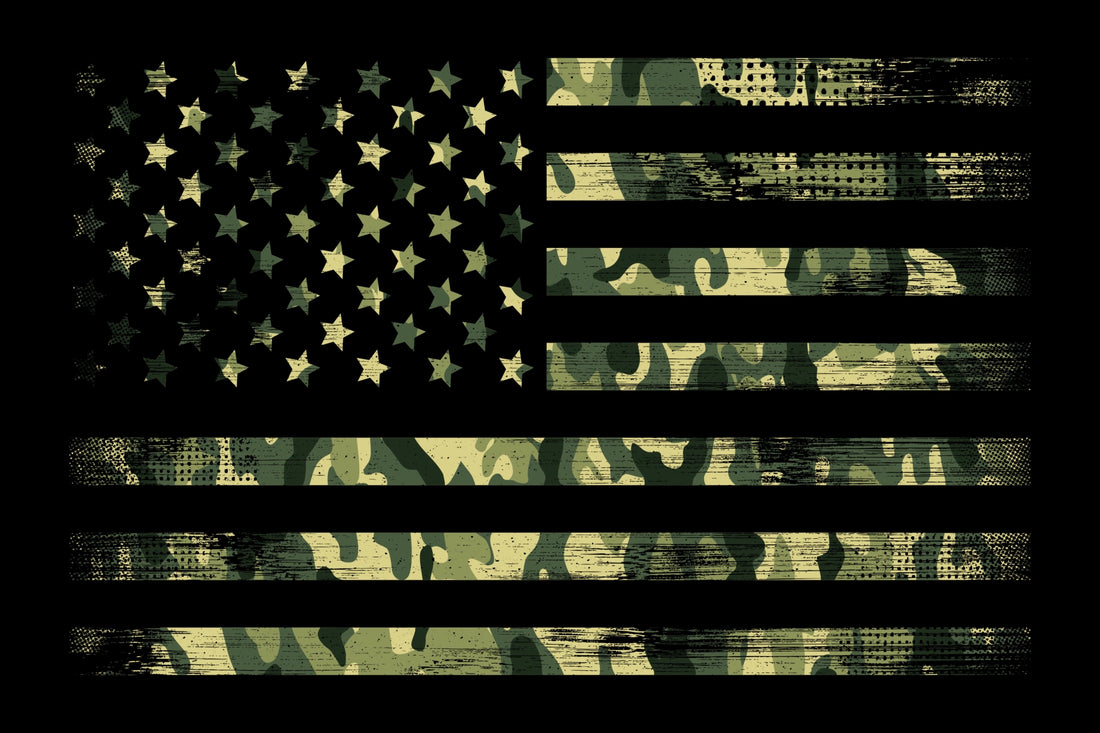 Camo Glory - Military-Inspired American Flag