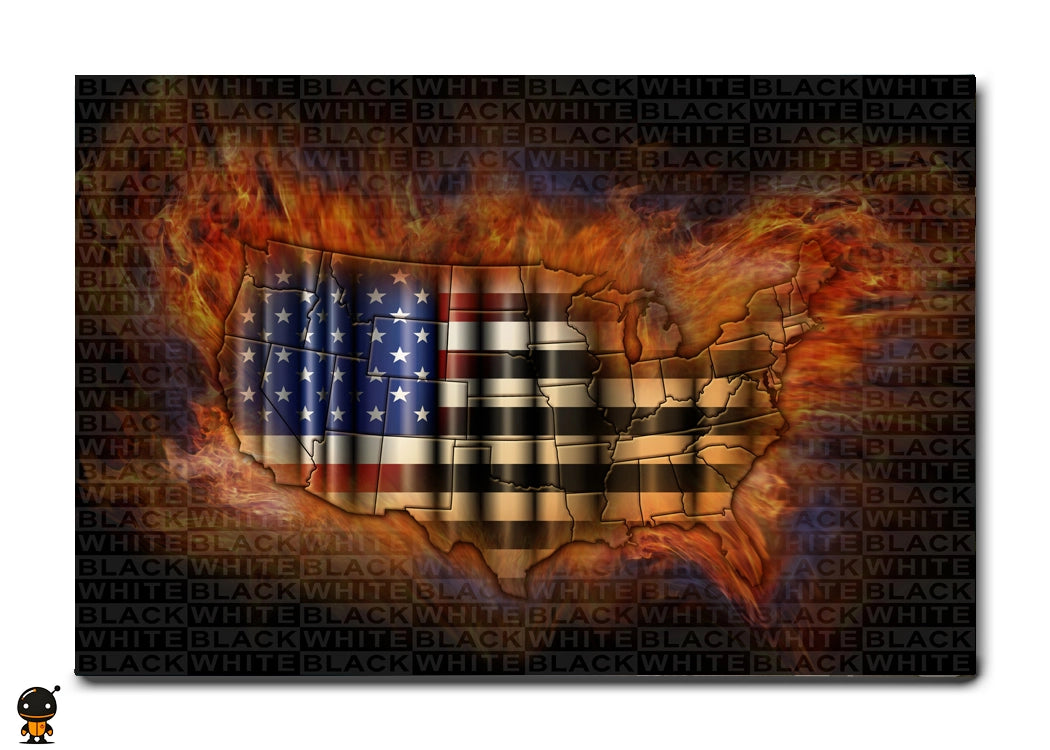 Burning Divides - A Thought-Provoking American Map