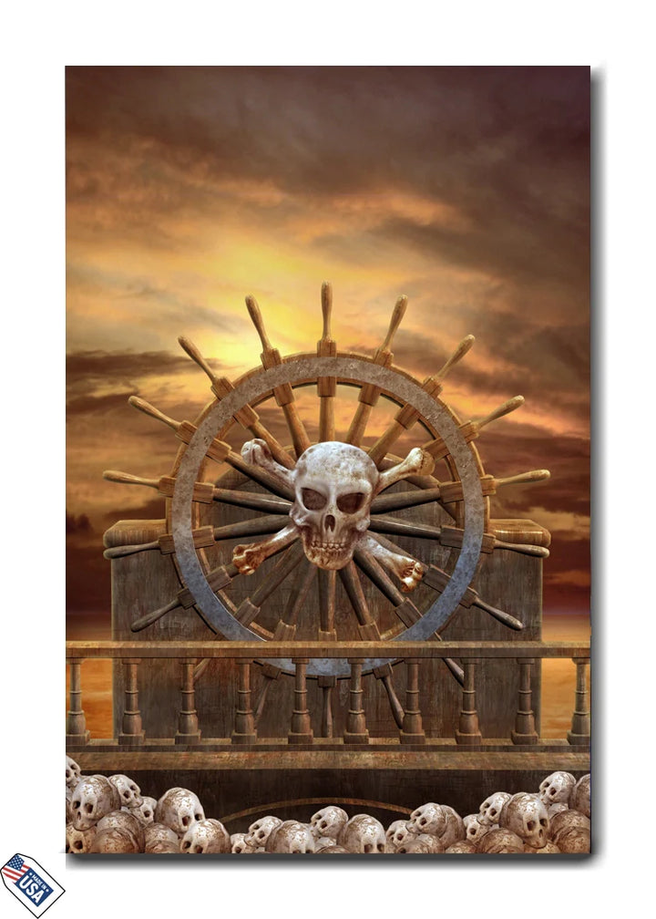 Pirate's Legacy - Nautical Skull Wall Art