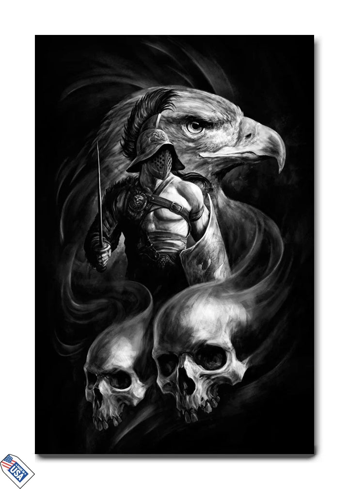 Eagle Sentinel - Warrior Skull Wall Art
