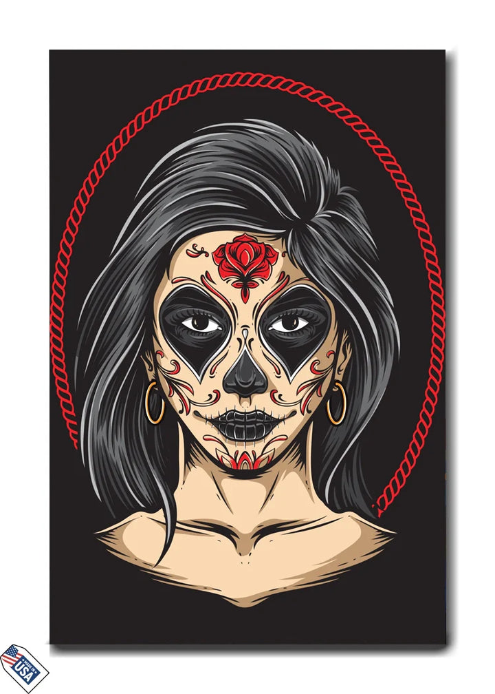 Scarlet Veil - Day of the Dead Portrait