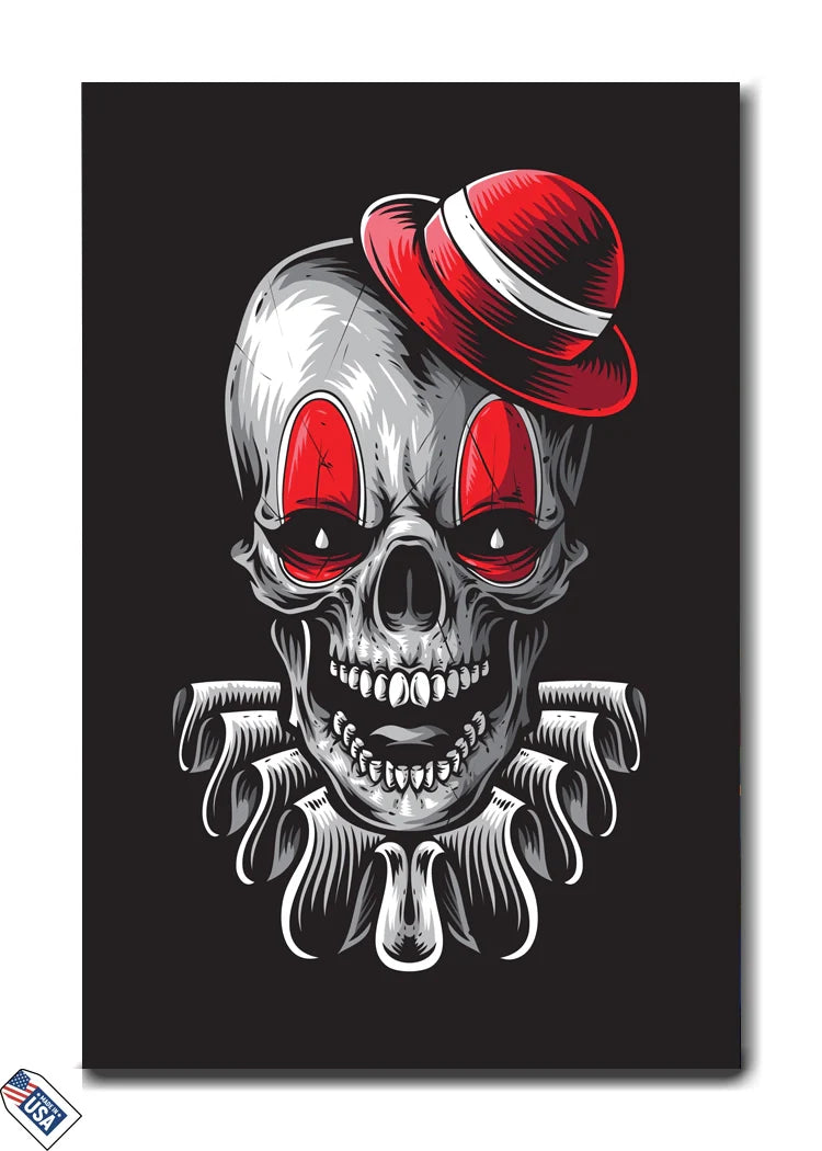Crimson Jester - Skull Clown Artwork