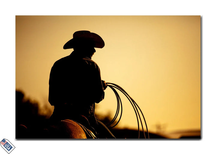 Lone Wrangler - Sunset Silhouette