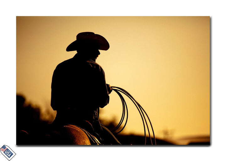 Lone Wrangler - Sunset Silhouette