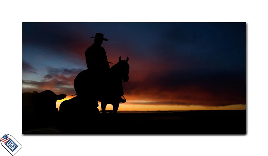 Twilight Trail - Silhouette of the Cowboy