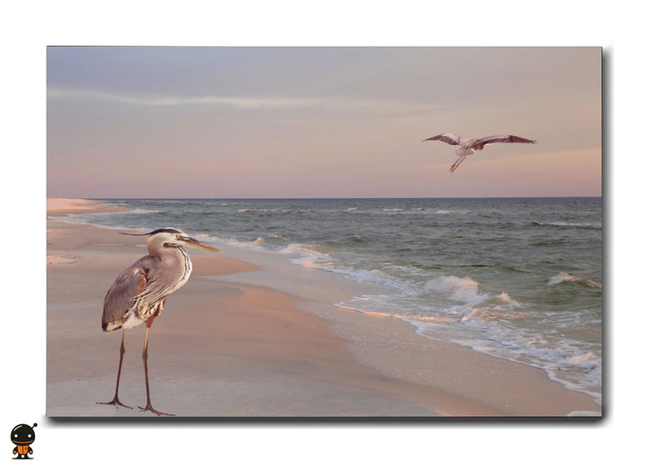 Serenity in Flight - Coastal Heron Wall Art