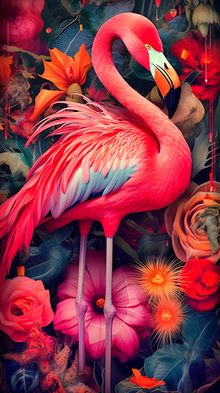 Flamingo Elegance - Tropical Wall Art
