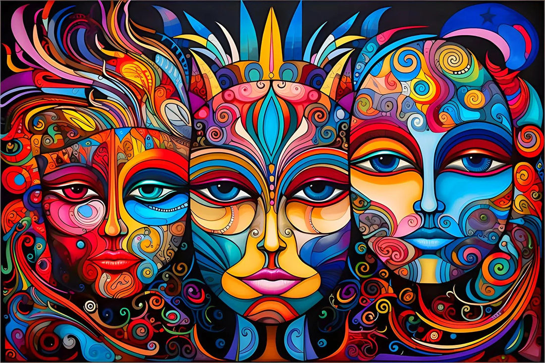 Ethereal Trinity - Abstract Expression Art