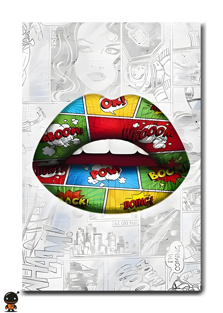 Comic Kiss - Pop Art Lips with a Bang