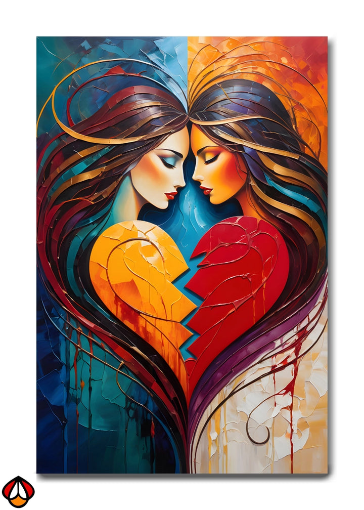 Dual Souls – Abstract Love Wall Art