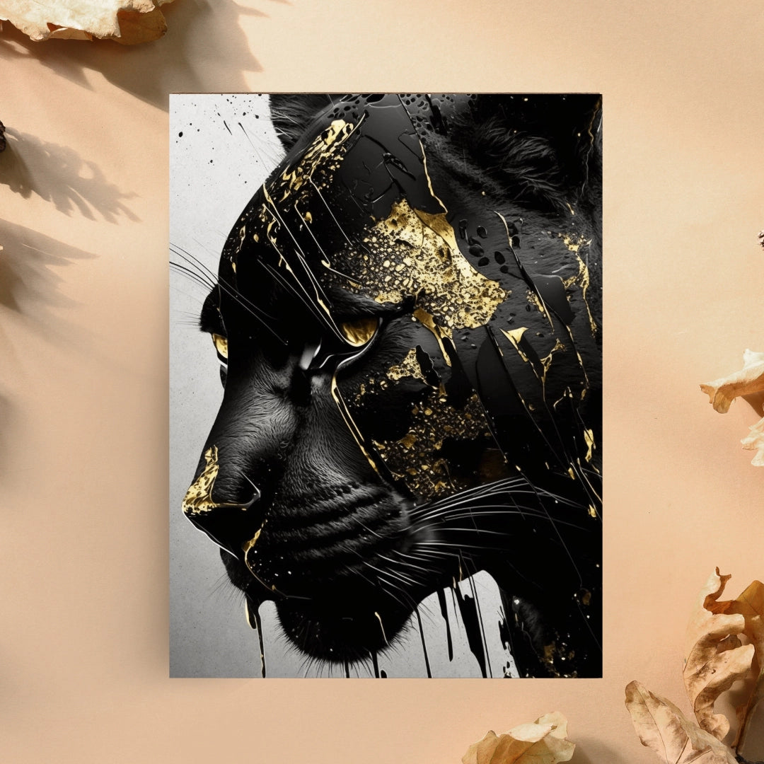 Midnight Majesty - Abstract Panther Wall Art