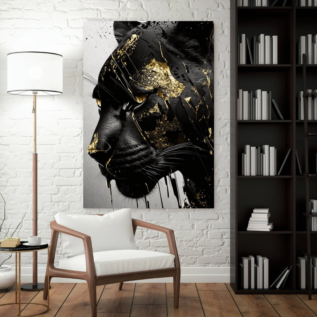 Midnight Majesty - Abstract Panther Wall Art