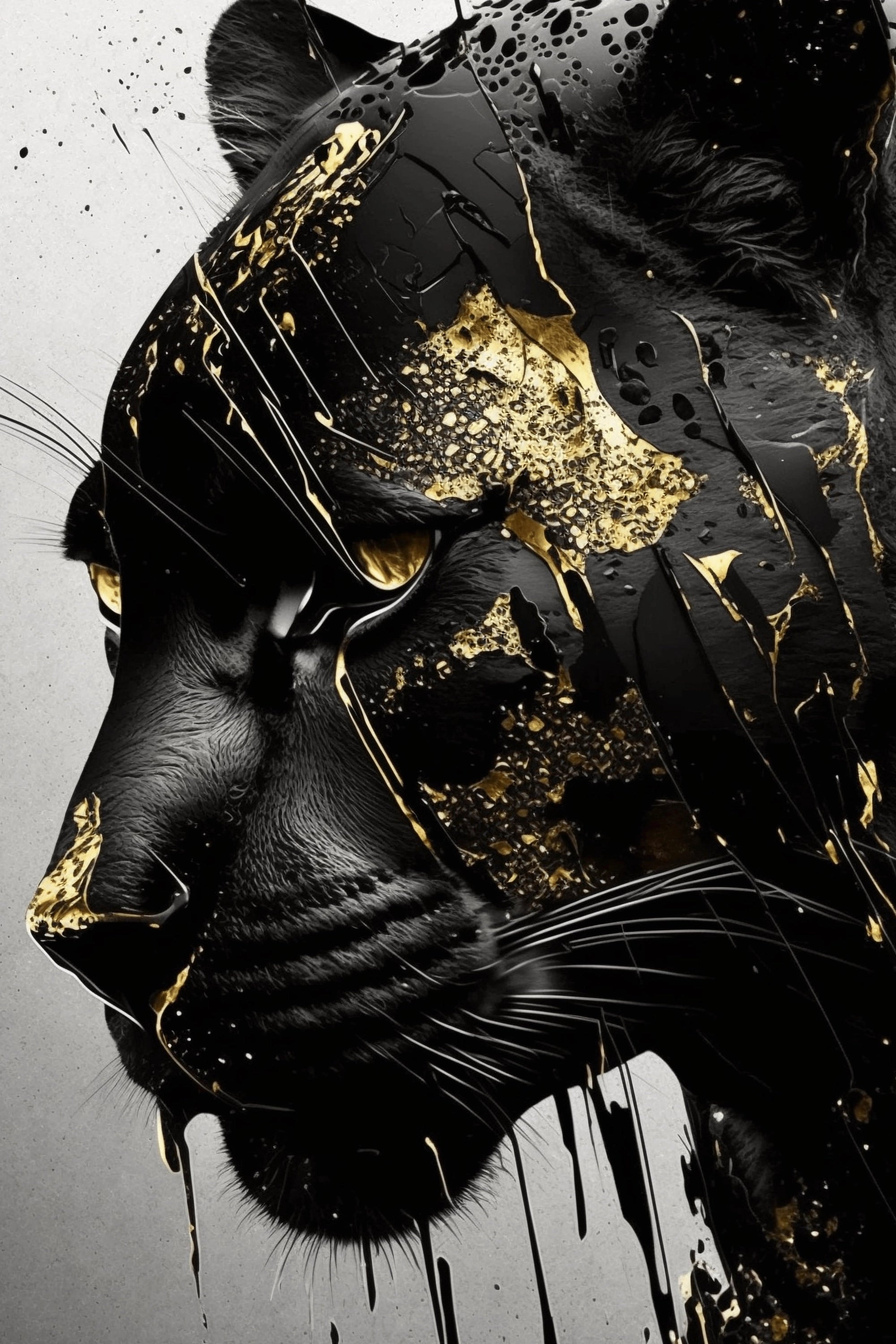 Midnight Majesty - Abstract Panther Wall Art