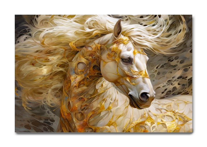 Golden Elegance - Majestic Horse Wall Art