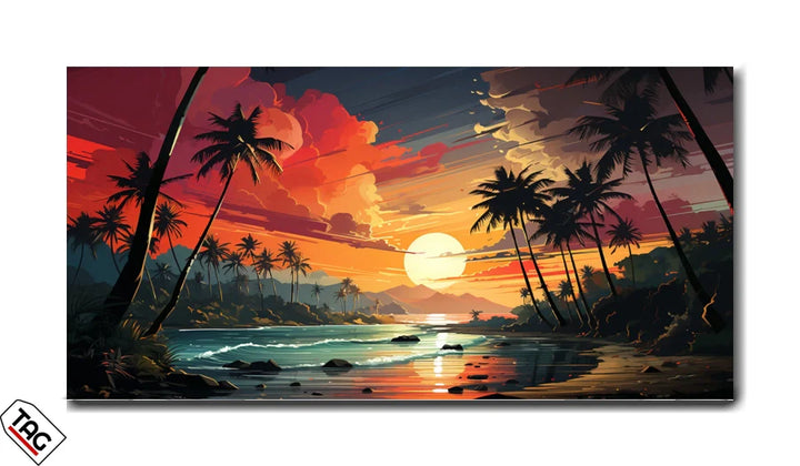 Tropical Sunset - A Vibrant Beach Escape