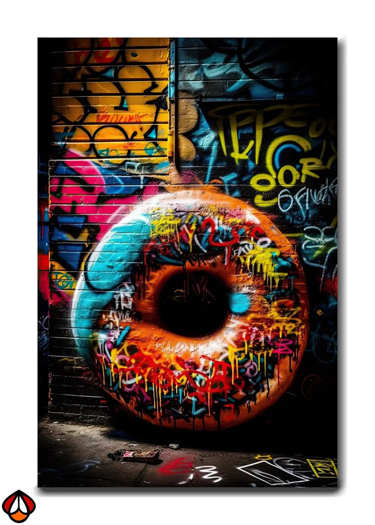 Graffiti Donut - A Sweet Fusion of Art and Urban Culture