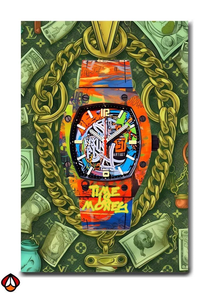 Time is Money - A Graffiti-Inspired Masterpiece
