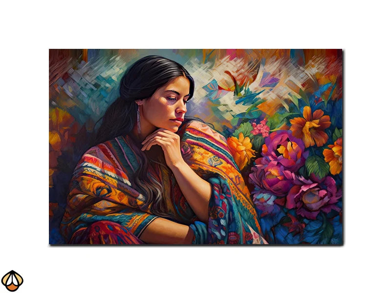 Whimsical Dreams - Floral Portrait Canvas