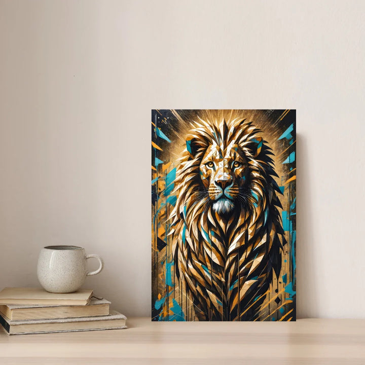 Geometric Majesty - Abstract Lion Art