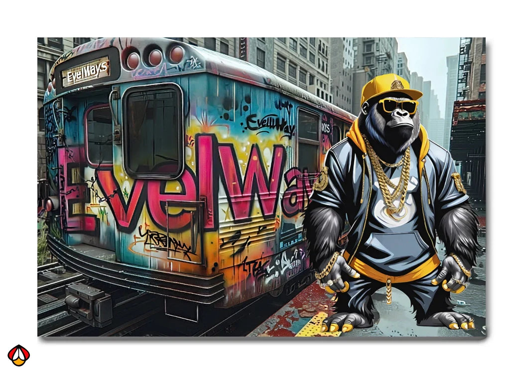 Urban Jungle Vibes - Street Art Ape