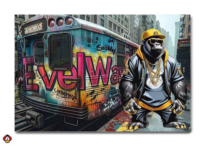 Urban Jungle Vibes - Street Art Ape