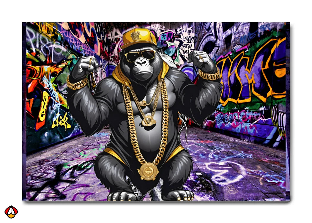 King of the Streets - Gorilla Graffiti Art