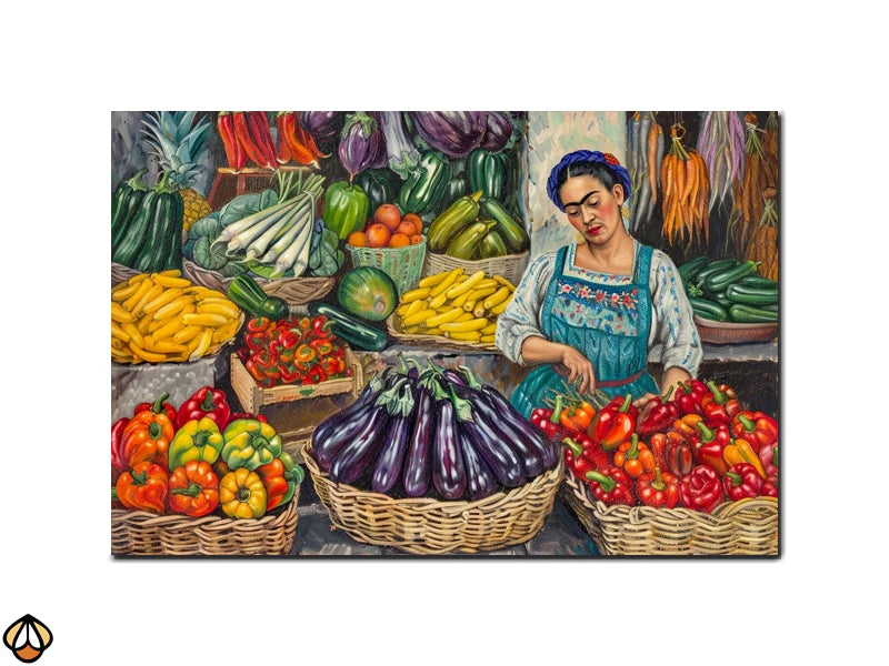 Bountiful Beauty - Vibrant Market Portrait