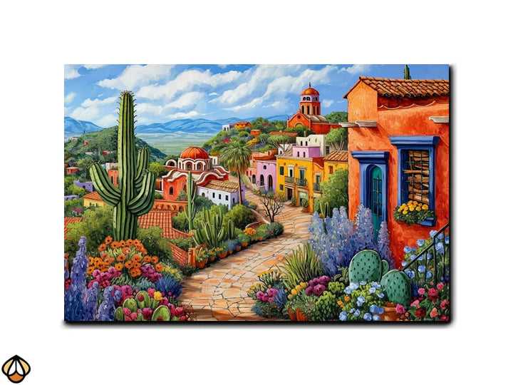 Sunlit Serenity - A Stroll Through Vibrant Streets