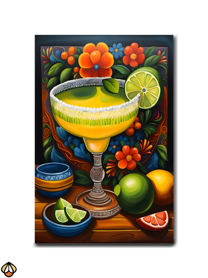 Fiesta in a Glass - Margarita Art