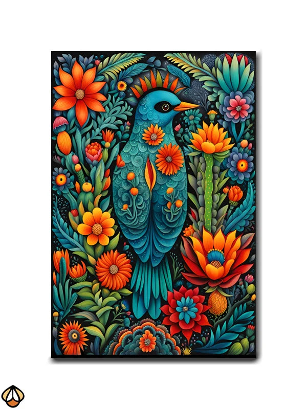 Floral Majesty - A Bird in Bloom