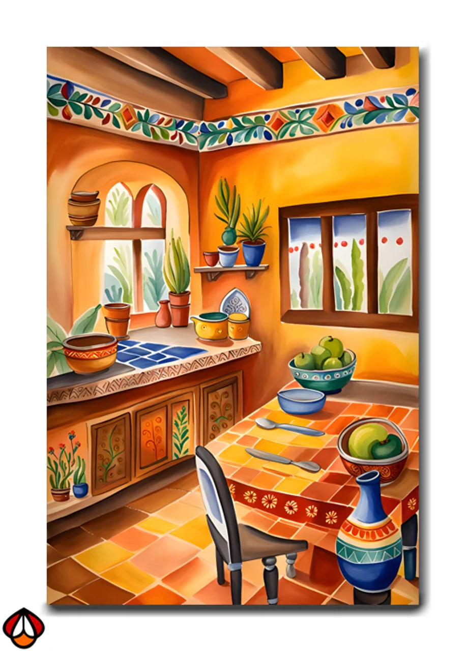 Rustic Kitchen Bliss - A Warm Mediterranean Charm