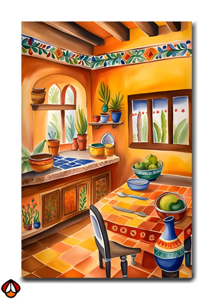 Rustic Kitchen Bliss - A Warm Mediterranean Charm