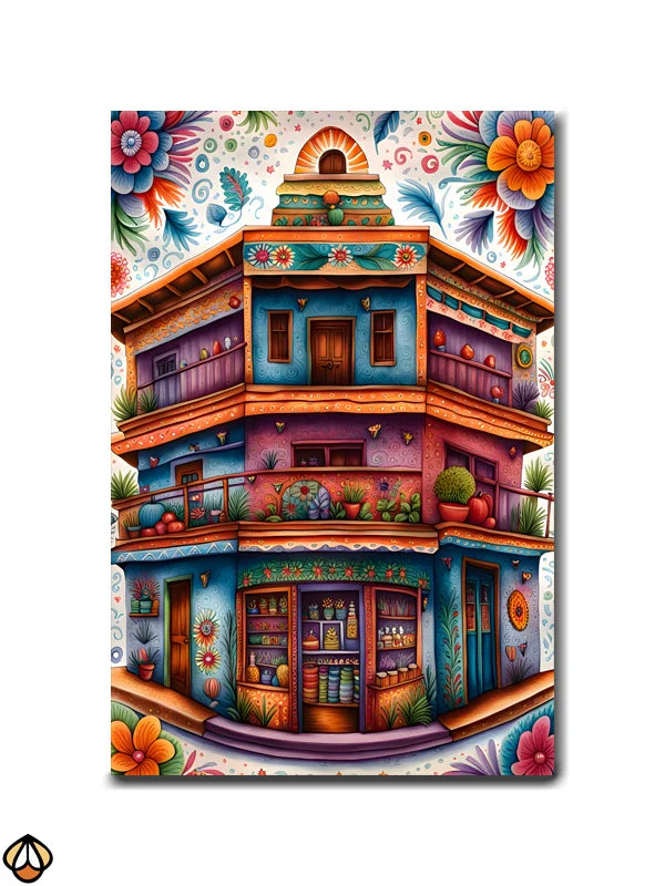 Floral Facade - A Vibrant Corner of Culture