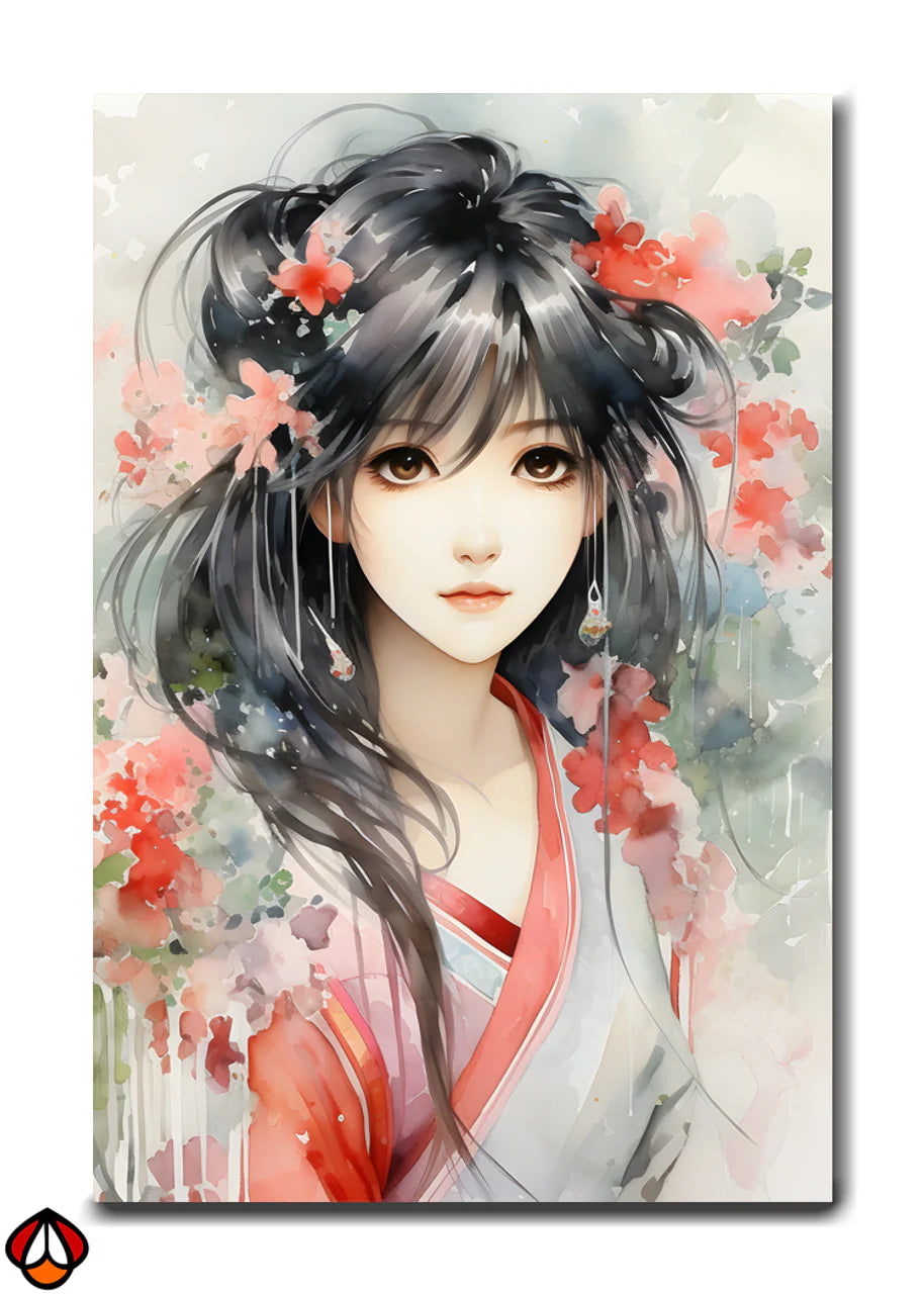 Blossoms of Serenity - A Watercolor Muse