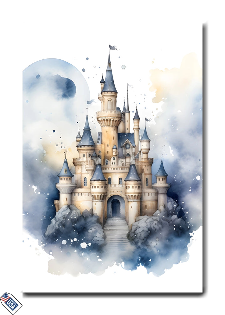 Enchanting Dream Castle: A Watercolor Fairytale