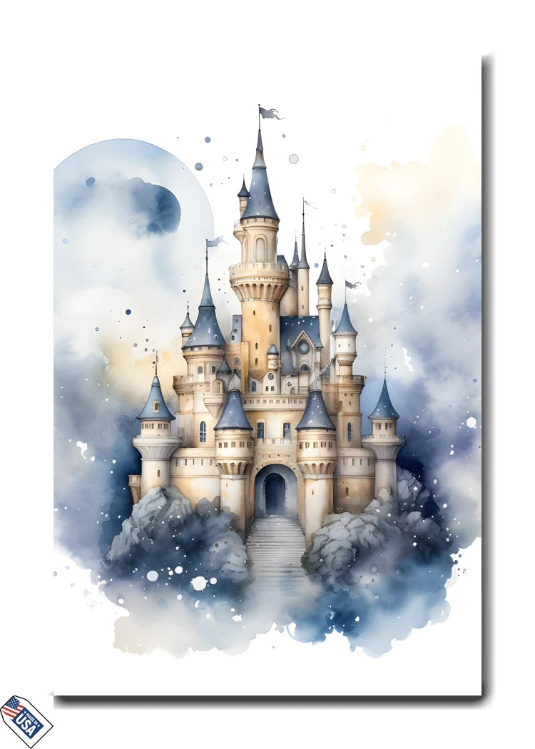 Enchanting Dream Castle: A Watercolor Fairytale