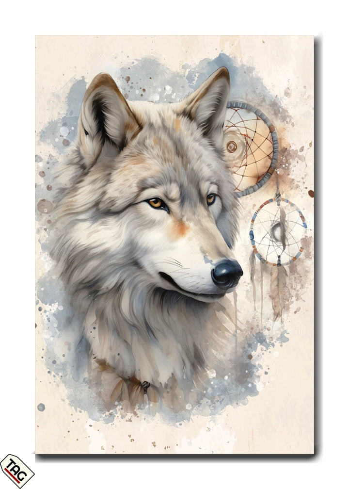 Dreamcatcher Wolf - Guardian of Serenity