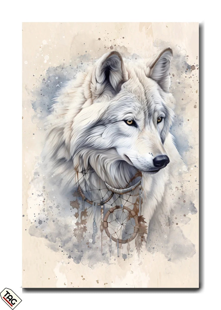 Dreamcatcher Wolf - Mystic Harmony