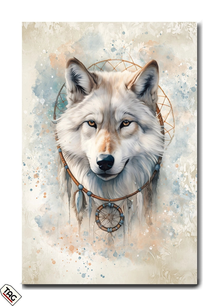 Dreamcatcher Guardian - Ethereal Wolf