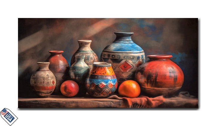 Rustic Elegance - Handcrafted Pottery Display