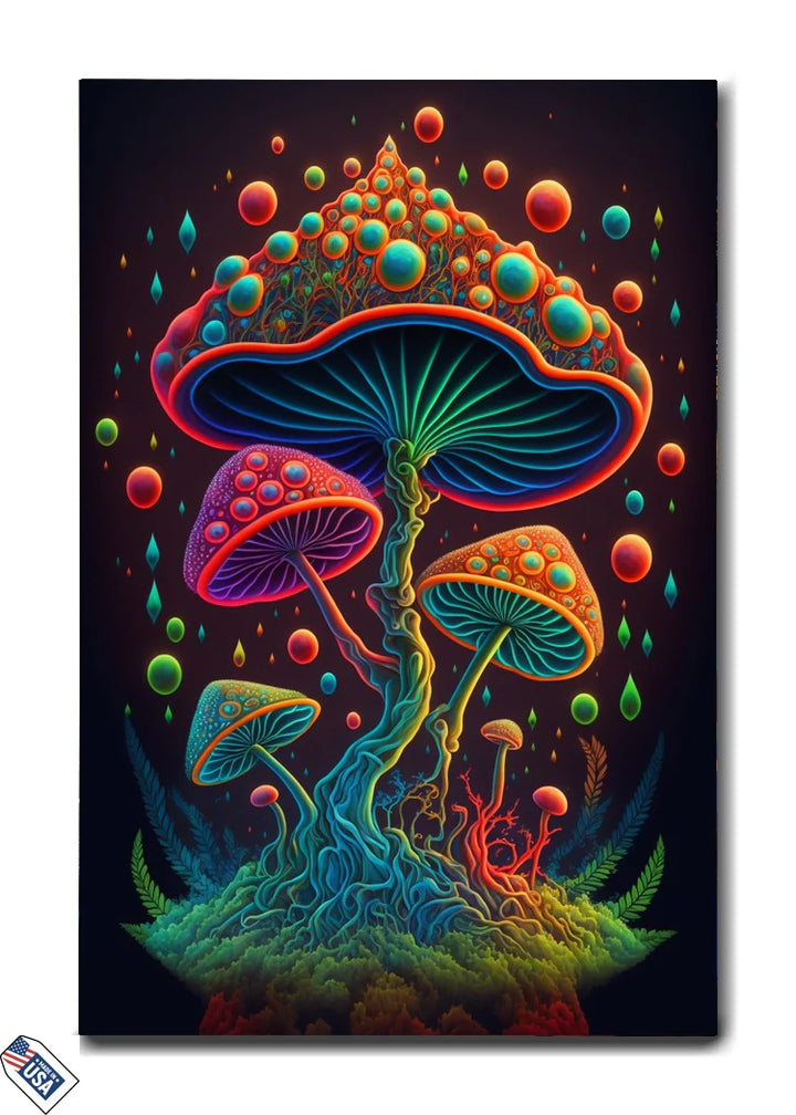 Psychedelic Mushroom Fantasy - Enchanted Glow