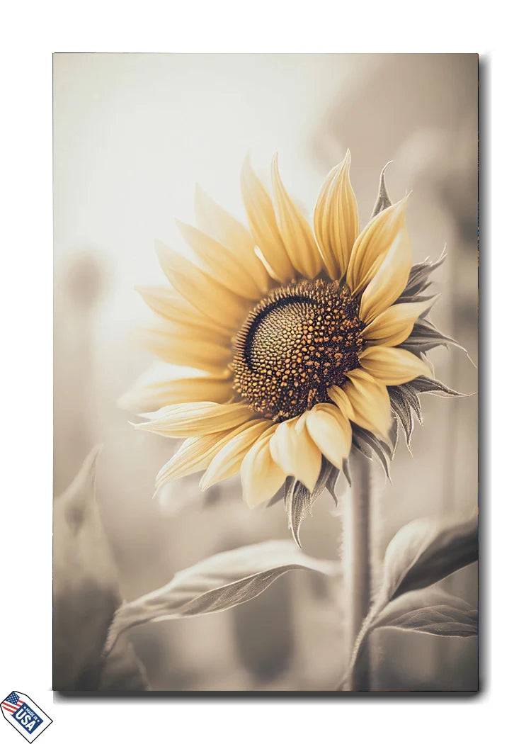 Vintage Sunflower Serenity - Timeless Elegance